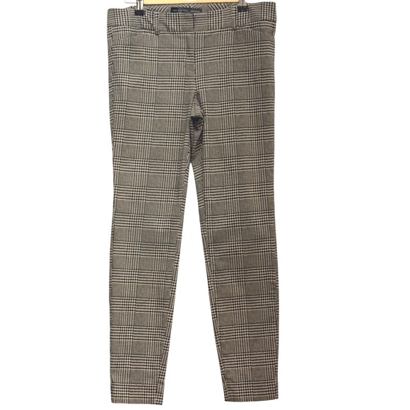 The Limited Pants - The Limited Ideal Stretch Glen Plaid Ankle Pants Black White P37J9265 Size‎ 8